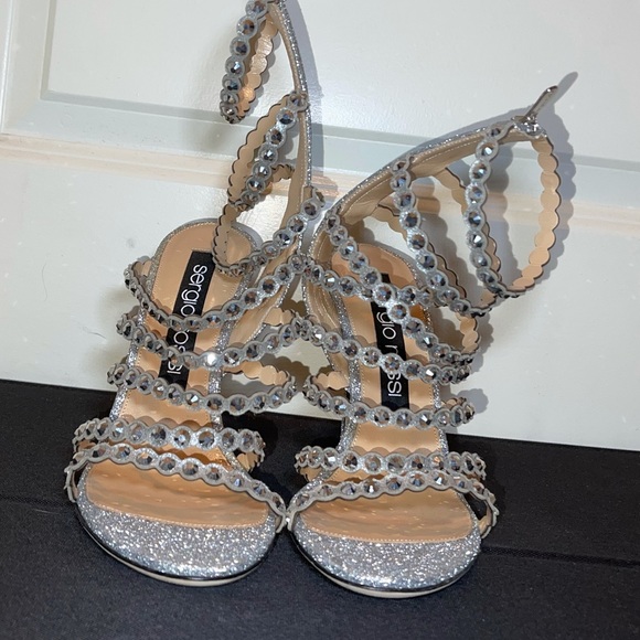 Sergio Rossi Kimberly 105 Crystal Heeled Sandals - Picture 12 of 15